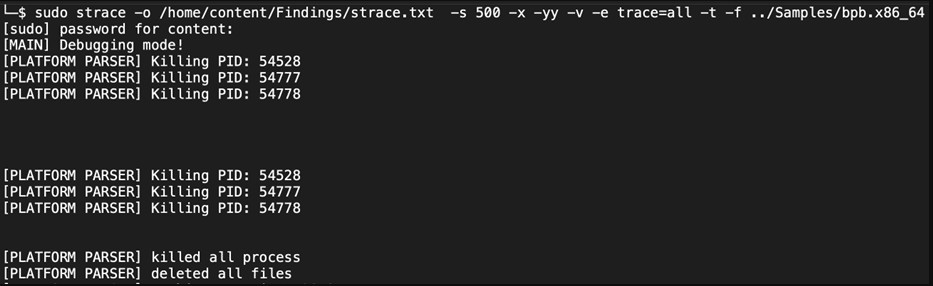 그림 3 Malware standard output (part 1)